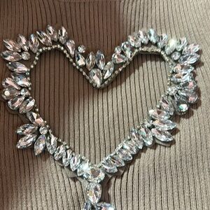 Heart cut out crop top